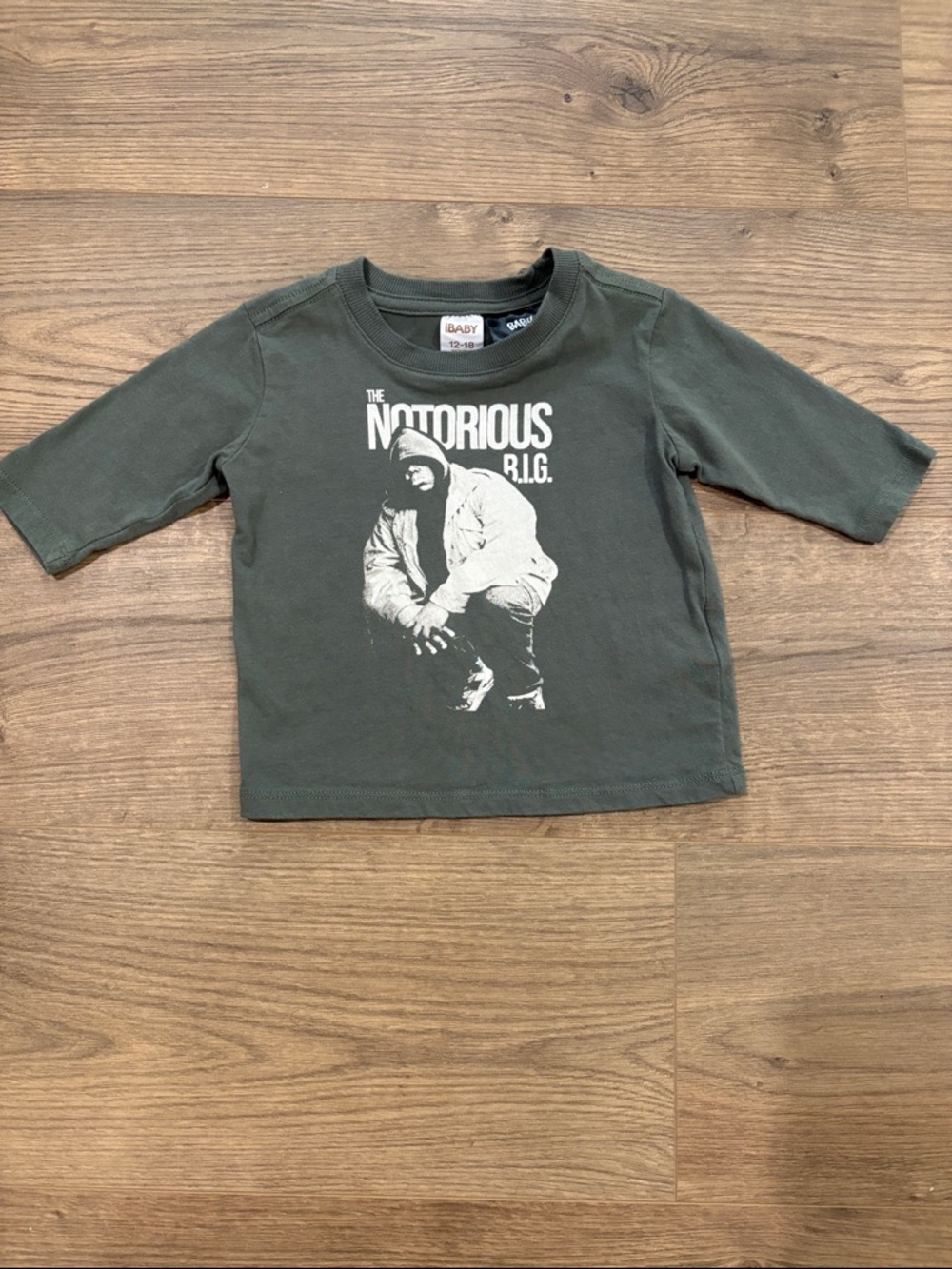 Cotton On Olive Green Graphic Long Sleeve Tee